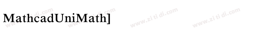 MathcadUniMath字体转换