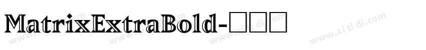 MatrixExtraBold字体转换