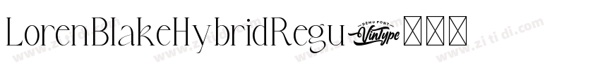 LorenBlakeHybridRegu字体转换