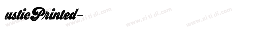 RusticPrinted字体转换