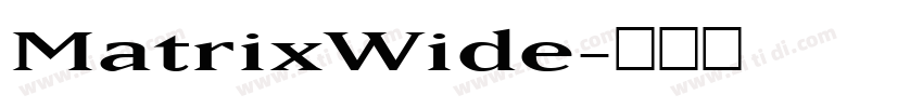MatrixWide字体转换