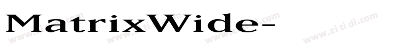 MatrixWide字体转换