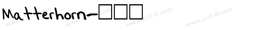 Matterhorn字体转换