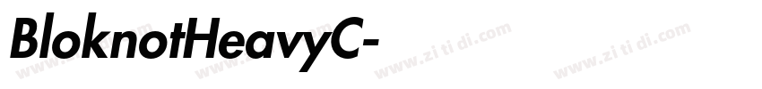 BloknotHeavyC字体转换
