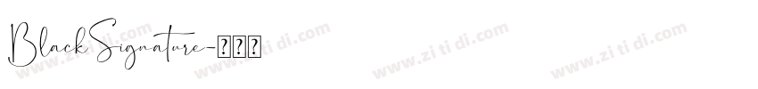 BlackSignature字体转换 BlackSignature字体转换