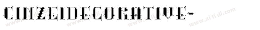 CinzeIDecorative字体转换 CinzeIDecorative字体转换