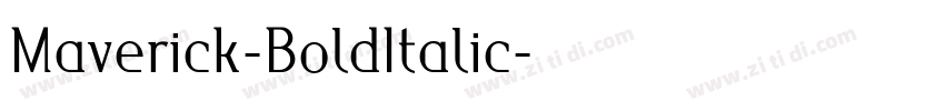 Maverick-BoldItalic字体转换