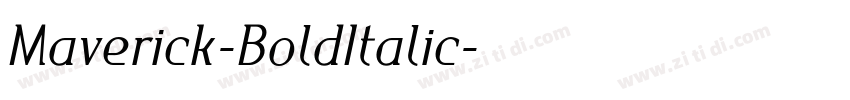Maverick-BoldItalic字体转换