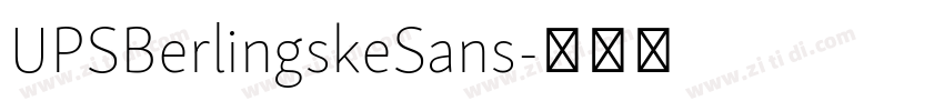 UPSBerlingskeSans字体转换