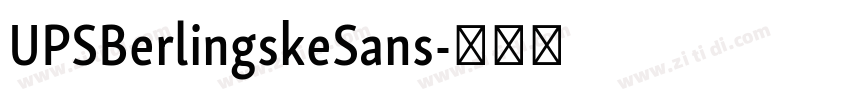 UPSBerlingskeSans字体转换