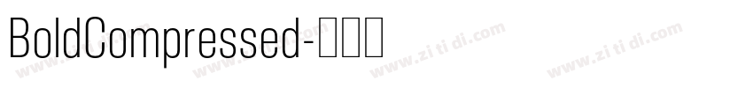 BoldCompressed字体转换