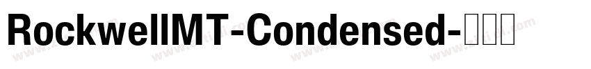 RockwellMT-Condensed字体转换