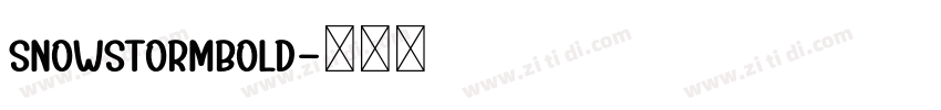 SnowstormBold字体转换