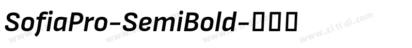 SofiaPro-SemiBold字体转换