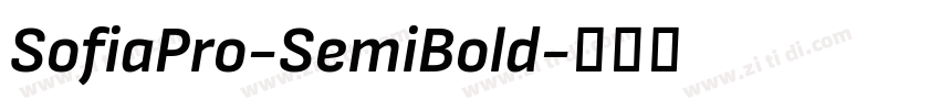 SofiaPro-SemiBold字体转换