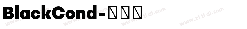 BlackCond字体转换