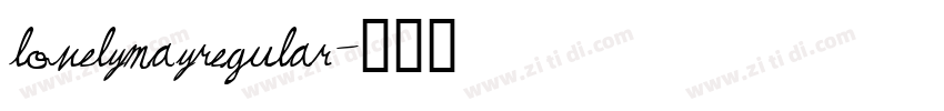 LovelyMayRegular字体转换