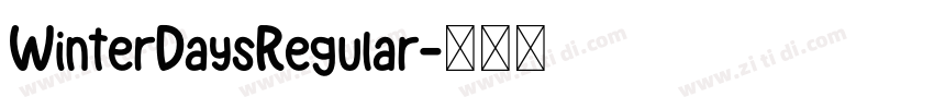 WinterDaysRegular字体转换