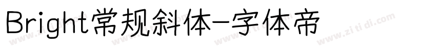 Bright常规斜体字体转换