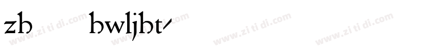 zh110hwljht字体转换