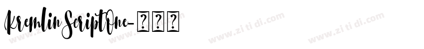 KremlinScriptOne字体转换 KremlinScriptOne字体转换