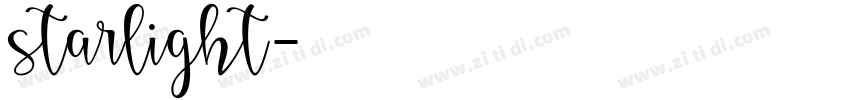 starlight字体转换