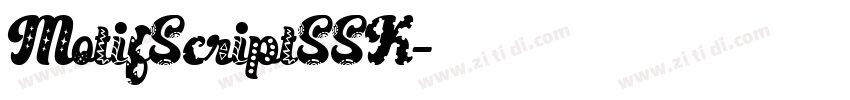 MotifScriptSSK字体转换 MotifScriptSSK字体转换