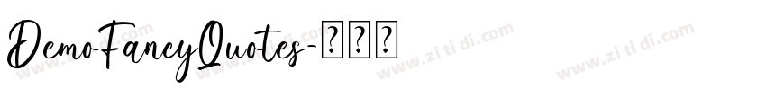DemoFancyQuotes字体转换