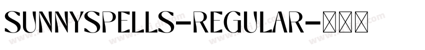 SunnySpells-Regular字体转换