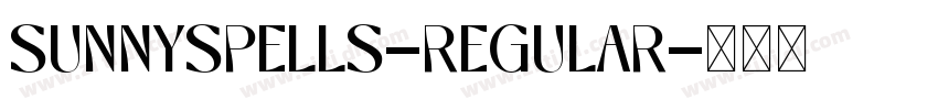 SunnySpells-Regular字体转换