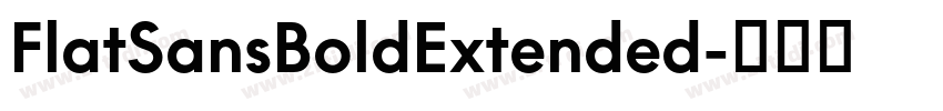 FlatSansBoldExtended字体转换