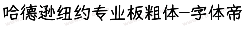 哈德逊纽约专业板粗体字体转换