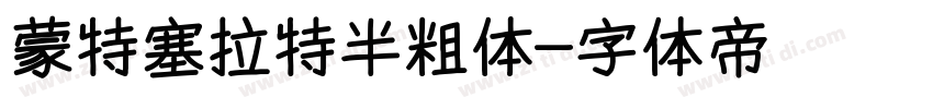 蒙特塞拉特半粗体字体转换