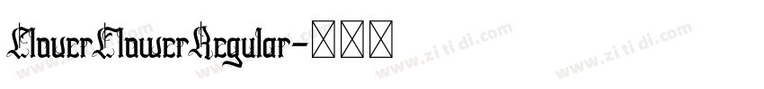 CloverFlowerRegular字体转换