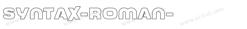 Syntax-Roman字体转换