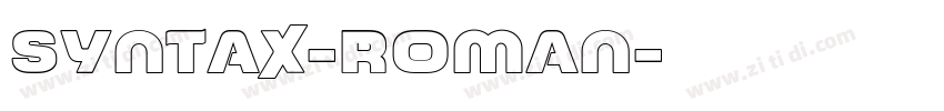 Syntax-Roman字体转换