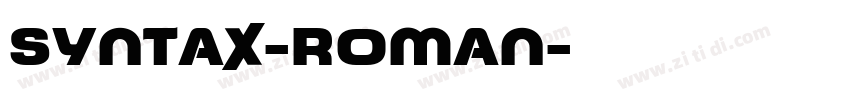 Syntax-Roman字体转换