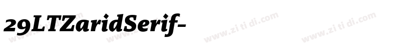 29LTZaridSerif字体转换