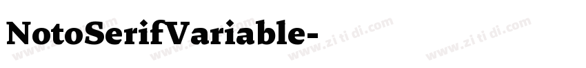 NotoSerifVariable字体转换