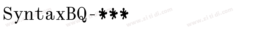 SyntaxBQ字体转换
