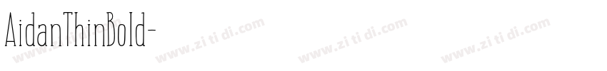 AidanThinBold字体转换