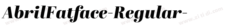 AbrilFatface-Regular字体转换 AbrilFatface-Regular字体转换