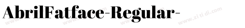 AbrilFatface-Regular字体转换 AbrilFatface-Regular字体转换