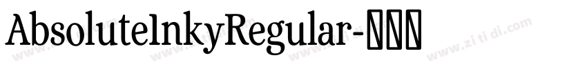 AbsoluteInkyRegular字体转换