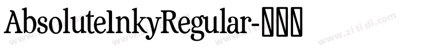 AbsoluteInkyRegular字体转换