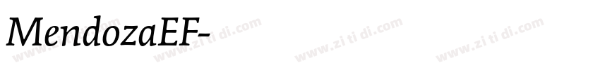 MendozaEF字体转换