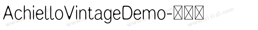 AchielloVintageDemo字体转换 AchielloVintageDemo字体转换