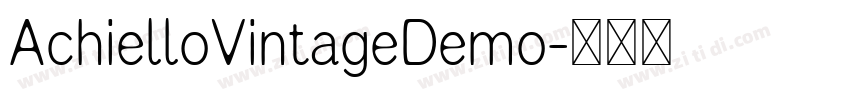 AchielloVintageDemo字体转换 AchielloVintageDemo字体转换