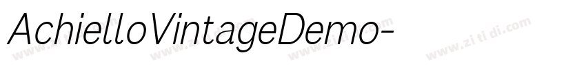 AchielloVintageDemo字体转换 AchielloVintageDemo字体转换