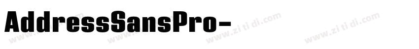 AddressSansPro字体转换